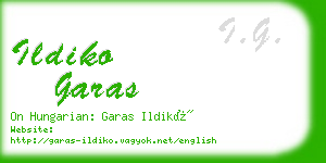 ildiko garas business card